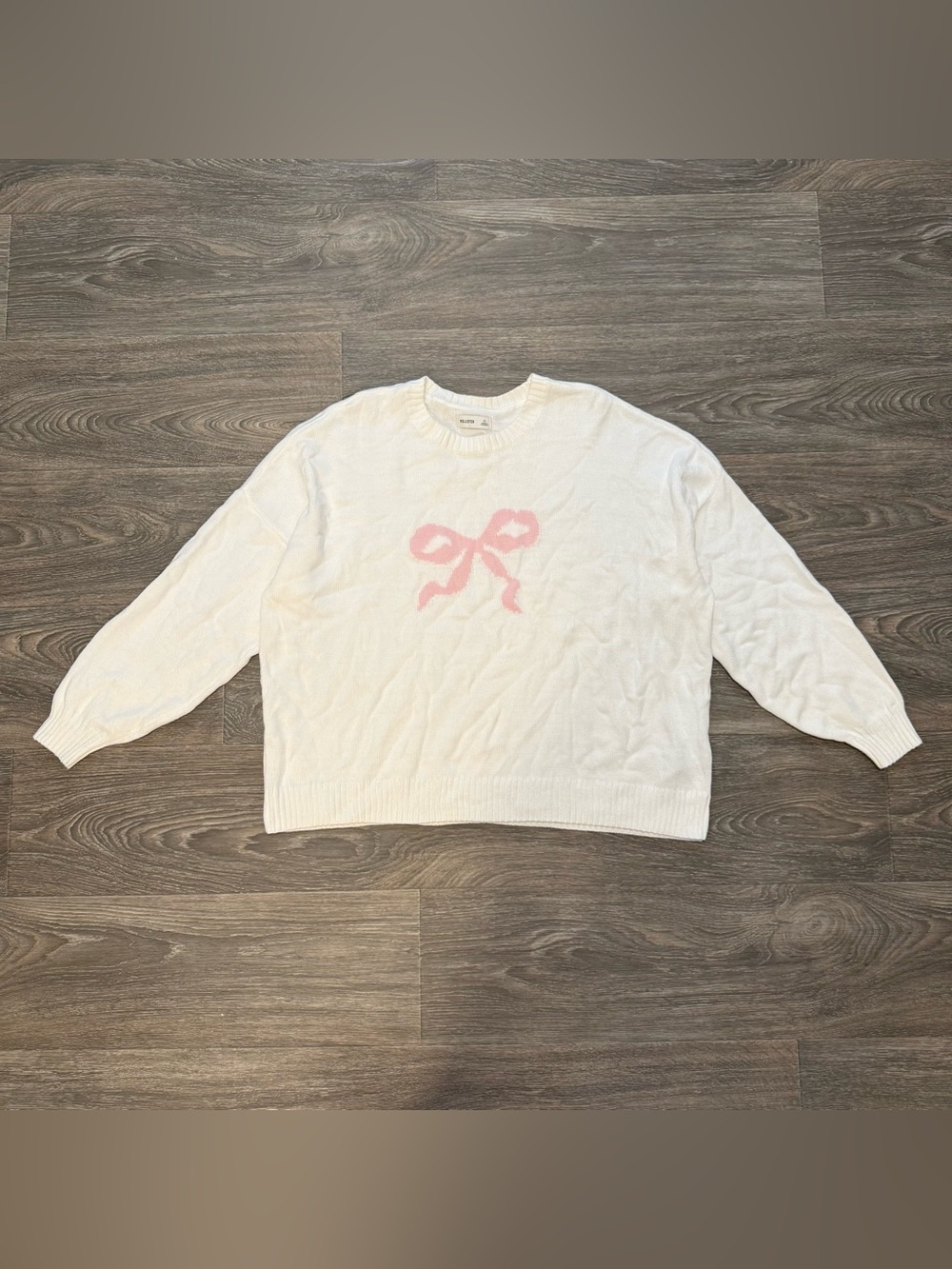 hollister easy bow graphic crew sweater